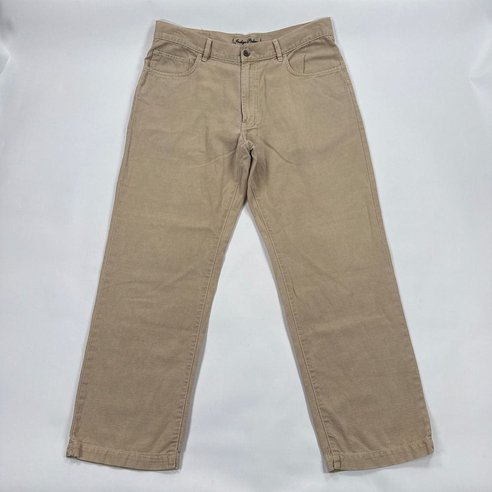 Tommy Bahama Mens Indigo Palms Linen Blend Pants 38x30 Tan Classic Fit Coastal